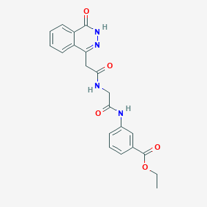 molecular formula C21H20N4O5 B15398418 ethyl 3-({N-[(4-hydroxyphthalazin-1-yl)acetyl]glycyl}amino)benzoate CAS No. 929971-74-4