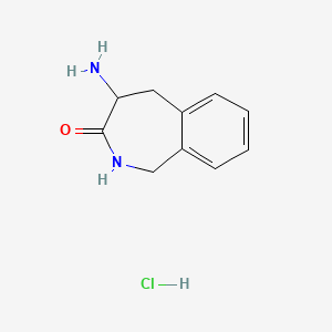 molecular formula C10H13ClN2O B15398442 4-amino-1,2,4,5-tetrahydro-2-benzazepin-3-one;hydrochloride CAS No. 403860-65-1