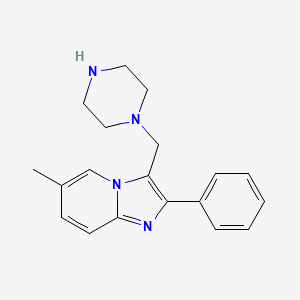 6-Methyl-2-phenyl-3-piperazin-1-yl-methylimidazo[1,2-a]pyridine