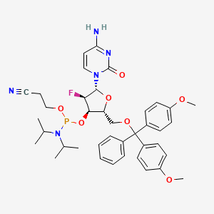 N(iPr)2P(OCH2CH2CN)(-3)[DMT(-5)]Ribf2F(b)-cytosin-1-yl