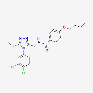 4-Butoxy-N-[[4-(3,4-dichlorophenyl)-5-(methylthio)-4H-1,2,4-triazol-3-yl]methyl]benzamide