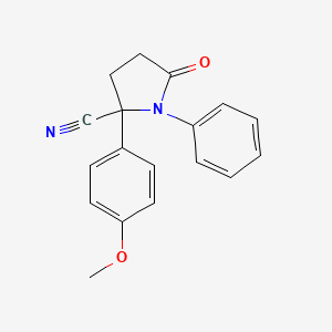 2-(4-Methoxyphenyl)-5-oxo-1-phenylpyrrolidine-2-carbonitrile