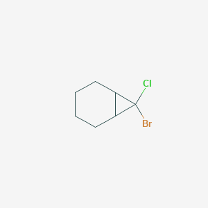 molecular formula C7H10BrCl B15398815 7-Bromo-7-chlorobicyclo[4.1.0]heptane CAS No. 3591-63-7