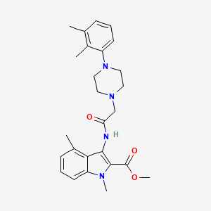 molecular formula C26H32N4O3 B15398819 methyl 3-({[4-(2,3-dimethylphenyl)piperazin-1-yl]acetyl}amino)-1,4-dimethyl-1H-indole-2-carboxylate CAS No. 4801-81-4