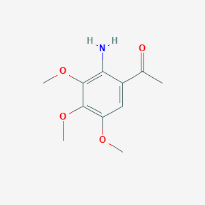 molecular formula C11H15NO4 B153990 1-(2-氨基-3,4,5-三甲氧基苯基)乙酮 CAS No. 42465-69-0