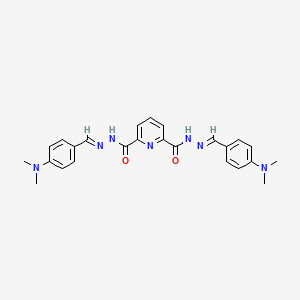 N2,N6-bis[[4-(dimethylamino)phenyl]methylideneamino]pyridine-2,6-dicarboxamide