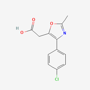 [4-(4-Chlorophenyl)-2-methyl-1,3-oxazol-5-yl]acetic acid