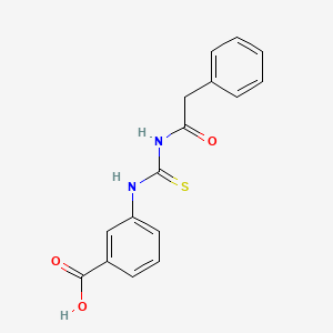 molecular formula C16H14N2O3S B15399068 3-{[(Phenylacetyl)carbamothioyl]amino}benzoic acid CAS No. 433967-43-2