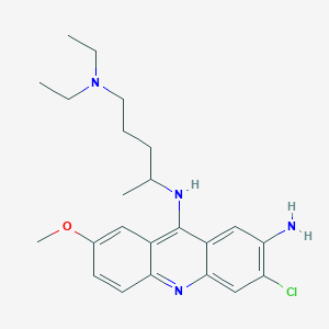 3-chloro-N~9~-[5-(diethylamino)pentan-2-yl]-7-methoxyacridine-2,9-diamine