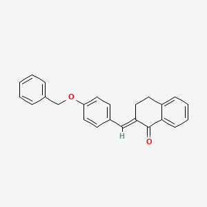 molecular formula C24H20O2 B15399094 (2E)-2-{[4-(benzyloxy)phenyl]methylidene}-1,2,3,4-tetrahydronaphthalen-1-one CAS No. 154226-83-2