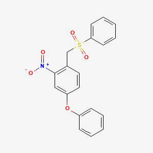 1-[(Benzenesulfonyl)methyl]-2-nitro-4-phenoxybenzene