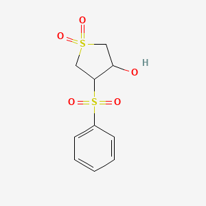 4-(Phenylsulfonyl)tetrahydrothiophene-3-ol 1,1-dioxide