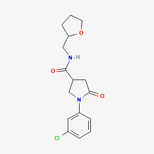 1-(3-chlorophenyl)-5-oxo-N-(tetrahydrofuran-2-ylmethyl)pyrrolidine-3-carboxamide