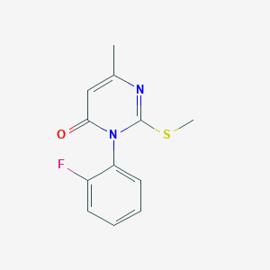 B15399254 3-(2-Fluorophenyl)-6-methyl-2-(methylsulfanyl)pyrimidin-4(3H)-one CAS No. 89089-61-2