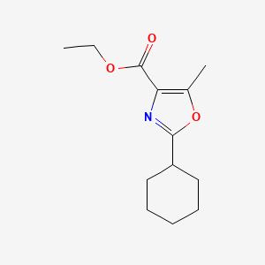 4-Oxazolecarboxylic acid, 2-cyclohexyl-5-methyl-, ethyl ester