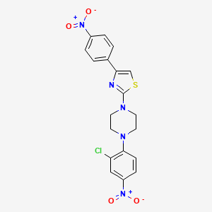 1-(2-Chloro-4-nitrophenyl)-4-[4-(4-nitrophenyl)-1,3-thiazol-2-yl]piperazine