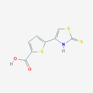 5-(2-Sulfanylidene-2,3-dihydro-1,3-thiazol-4-yl)thiophene-2-carboxylic acid