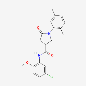 N-(5-chloro-2-methoxyphenyl)-1-(2,5-dimethylphenyl)-5-oxopyrrolidine-3-carboxamide