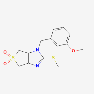 2-(ethylsulfanyl)-1-(3-methoxybenzyl)-3a,4,6,6a-tetrahydro-1H-thieno[3,4-d]imidazole 5,5-dioxide