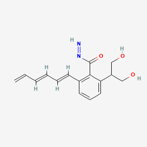 Succinic acid, 2-(m-(1,3,5-hexatrienyl)phenyl)hydrazide