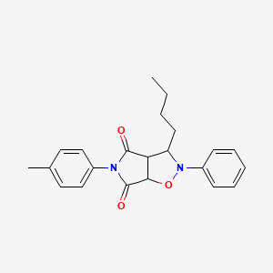 3-butyl-5-(4-methylphenyl)-2-phenyl-3a,6a-dihydro-3H-pyrrolo[3,4-d][1,2]oxazole-4,6-dione