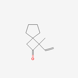 molecular formula C11H16O B15399455 1-Ethenyl-1-methylspiro[3.4]octan-2-one CAS No. 89237-37-6