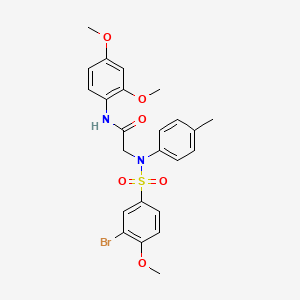 molecular formula C24H25BrN2O6S B15399489 2-[[(3-Bromo-4-methoxyphenyl)sulfonyl](4-methylphenyl)amino]-N-(2,4-dimethoxyphenyl)acetamide CAS No. 425626-20-6