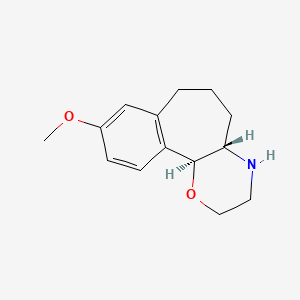 molecular formula C14H19NO2 B15399578 Benzo(6,7)cyclohept(1,2-b)(1,4)oxazine, 2,3,4,4a,5,6,7,11b-octahydro-9-methoxy-, (E)- CAS No. 105124-36-5