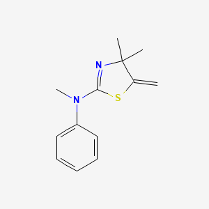 molecular formula C13H16N2S B15399599 N,4,4-Trimethyl-5-methylidene-N-phenyl-4,5-dihydro-1,3-thiazol-2-amine CAS No. 88461-39-6