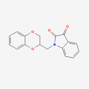 1-(2,3-Dihydro-1,4-benzodioxin-3-ylmethyl)indole-2,3-dione