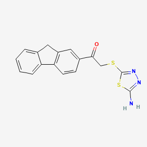 2-[(5-amino-1,3,4-thiadiazol-2-yl)sulfanyl]-1-(9H-fluoren-2-yl)ethanone