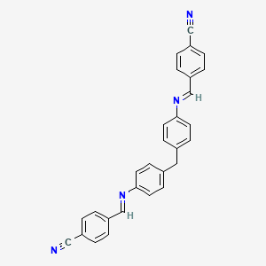 molecular formula C29H20N4 B15399799 4,4'-{Methylenebis[(4,1-phenylene)azanylylidene(E)methanylylidene]}dibenzonitrile CAS No. 5194-78-5