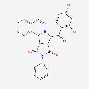 11-(2,4-dichlorobenzoyl)-14-phenyl-10,14-diazatetracyclo[8.6.0.02,7.012,16]hexadeca-2,4,6,8-tetraene-13,15-dione