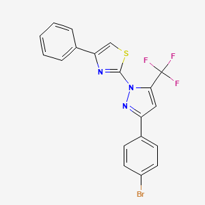 2-[3-(4-bromophenyl)-5-(trifluoromethyl)-1H-pyrazol-1-yl]-4-phenyl-1,3-thiazole