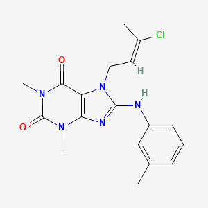 7-(3-Chlorobut-2-en-1-yl)-1,3-dimethyl-8-(m-tolylamino)-1H-purine-2,6(3H,7H)-dione