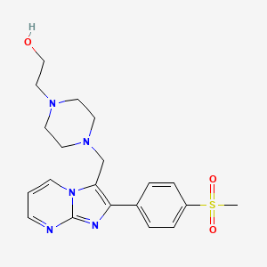 1-Piperazineethanol, 4-(2-(p-methylsulfonylphenyl)imidazo(1,2-a)pyrimidin-3-yl)methyl-