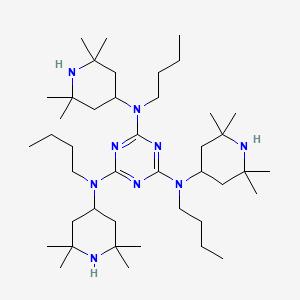 molecular formula C42H81N9 B15399863 1,3,5-Triazine-2,4,6-triamine, N,N',N''-tributyl-N,N',N''-tris(2,2,6,6-tetramethyl-4-piperidinyl)- CAS No. 71981-32-3