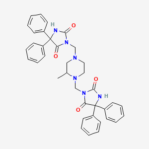 Hydantoin, 3,3'-((2-methyl-1,4-piperazinediyl)dimethylene)bis(5,5-diphenyl-