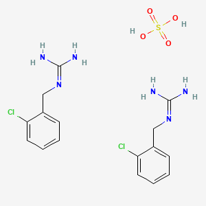 molecular formula C16H22Cl2N6O4S B15400015 Guanidine, (2-chlorobenzyl)-, semisulfate CAS No. 3458-33-1