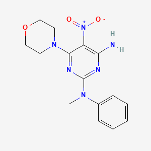 2-N-methyl-6-morpholin-4-yl-5-nitro-2-N-phenylpyrimidine-2,4-diamine