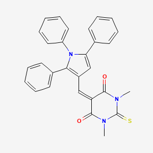 1,3-dimethyl-2-thioxo-5-[(1,2,5-triphenyl-1H-pyrrol-3-yl)methylidene]dihydropyrimidine-4,6(1H,5H)-dione