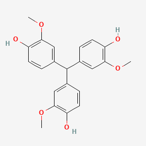 molecular formula C22H22O6 B15400151 4-[Bis(4-hydroxy-3-methoxyphenyl)methyl]-2-methoxyphenol CAS No. 4503-82-6