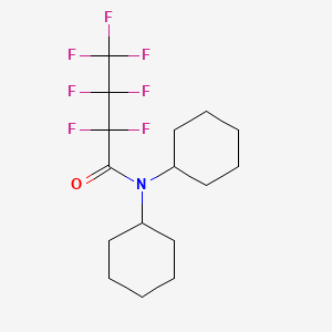 molecular formula C16H22F7NO B15400297 N,N-Dicyclohexyl-2,2,3,3,4,4,4-heptafluorobutanamide CAS No. 386-84-5