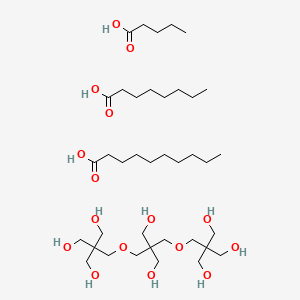 Decanoic acid, ester with 2,2-bis((3-hydroxy-2,2-bis(hydroxymethyl)propoxy)methyl)-1,3-propanediol octanoate pentanoate