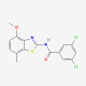 3,5-dichloro-N-(4-methoxy-7-methylbenzo[d]thiazol-2-yl)benzamide