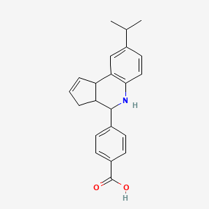 4-[8-(propan-2-yl)-3a,4,5,9b-tetrahydro-3H-cyclopenta[c]quinolin-4-yl]benzoic acid