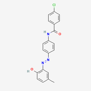 4-chloro-N-{4-[(E)-(2-hydroxy-5-methylphenyl)diazenyl]phenyl}benzamide