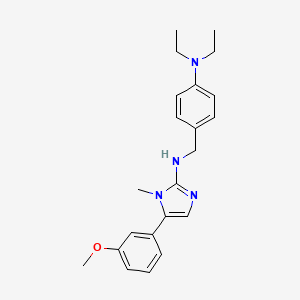 N-[[4-(diethylamino)phenyl]methyl]-5-(3-methoxyphenyl)-1-methylimidazol-2-amine