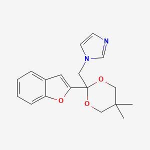 1H-Imidazole, 1-((2-(2-benzofuranyl)-5,5-dimethyl-1,3-dioxan-2-yl)methyl)-