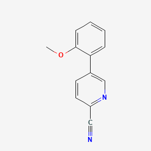 molecular formula C13H10N2O B15400621 2-Pyridinecarbonitrile, 5-(2-methoxyphenyl)- CAS No. 1451392-00-9